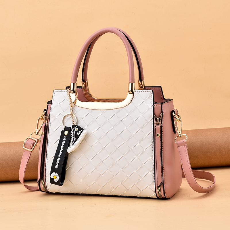 PinkFemale bag new pattern tide Fashionable and versatile Big bag To Mom Bag middle age portable Messenger Simplicity 2021 mother-in-law atmosphere