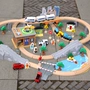 Gỗ trẻ em linh vật đào tạo đồ chơi thiết lập cậu bé đường sắt tốc độ cao xe điện xe lửa tàu lượn - Đồ chơi điều khiển từ xa ô tô đồ chơi trẻ em