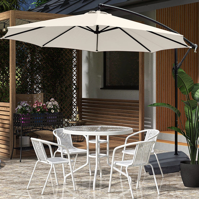 Bàn ghế ngoài trời, ban công nhỏ có ô, giải trí ngoài trời chống nắng sân vườn uống trà ngoài bàn cà phê 