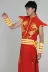 Trang phục dân tộc Trung Quốc múa rồng trang phục Trung Quốc trống thêu phong cách Trung Quốc phù hợp với nước đỏ áo dân tộc Trang phục dân tộc