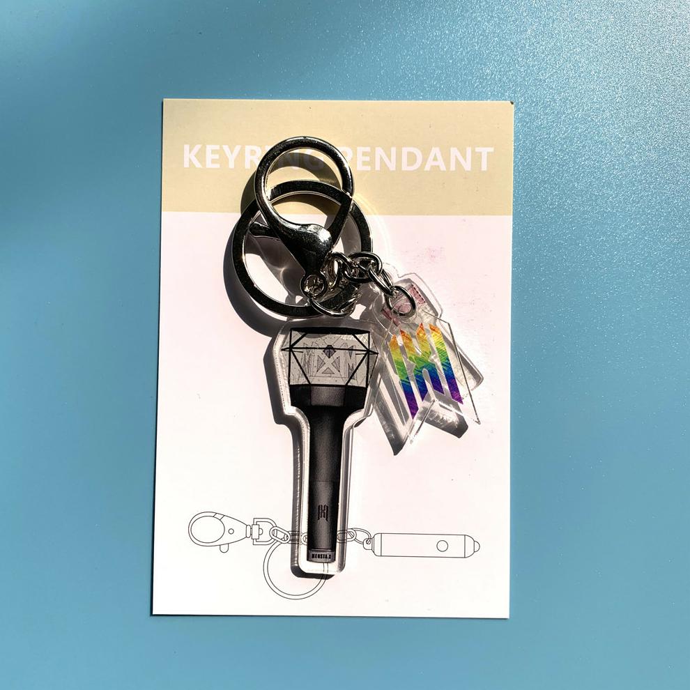 MONSTA&XAwn X Acrylic Key buckle ONEUS Emergency light Pendant TWICE personality Key ring ornaments periphery