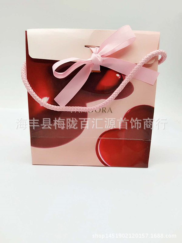 Handbag Red Love & No.1Pandora Box Pan Jia Bracelet box Bead box Ring box Pandora Bracelet box packing box storage box