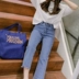 Mùa xuân và mùa thu mới retro quần ống rộng denim nữ phiên bản cao của Hàn Quốc eo cao là học sinh mỏng bf gió thẳng quần jean quần jean nữ ống đứng Quần jean