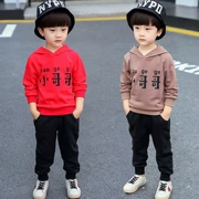 Quần áo bé trai mùa thu 2018 phiên bản Hàn Quốc mới của bộ đồ cotton bé trai phù hợp với khí gas trẻ em hai bộ thủy triều