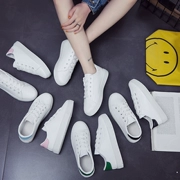 Giày của phụ nữ 2018 đôi giày mới với giày thể thao phẳng thấp trở lại retro Harajuku hoang dã Hàn Quốc giày trắng