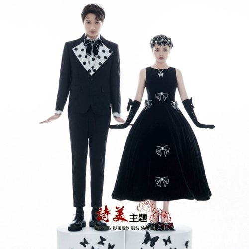 Свадебное платье, черный ретро наряд маленькой принцессы для влюбленных, 2023, юбка-пачка