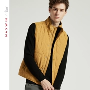 Maxwin Mawei thời trang nam mùa thu và mùa đông vest áo khoác màu rắn dệt bông vest 153116201