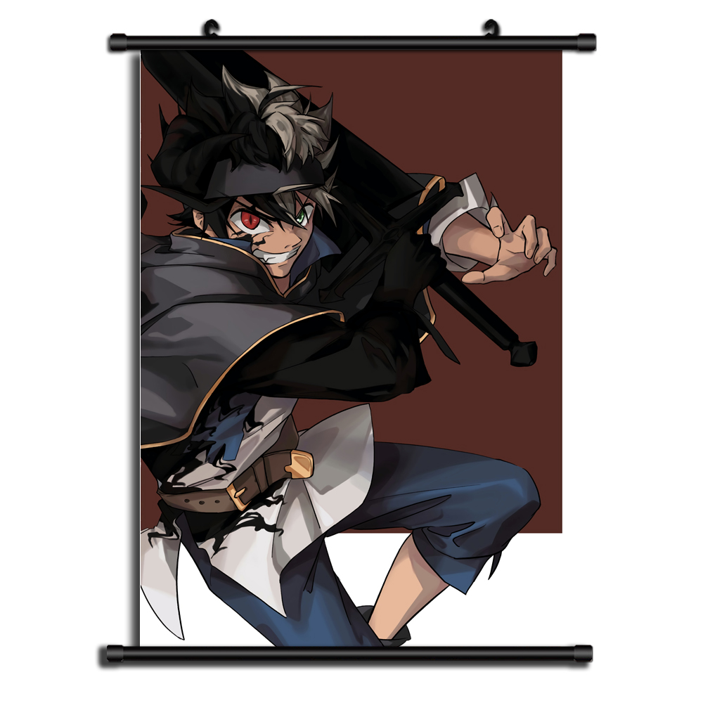12919Animation surrounding customized black Clover poster mural dormitory bedroom Scroll black clover Hang a picture