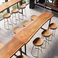 Châu Âu D bar bàn đồ nội thất dạ quang thanh tròn bàn căn hộ nhỏ tường bàn ghế kết hợp cà phê ngoài trời chân cao - Giải trí / Bar / KTV ghế xoay quầy bar