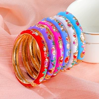Old Bắc Kinh cloisonne bracelet 珐 琅 retro phong cách dân tộc hoa nhỏ vòng đeo tay tốt đồ trang sức thời trang cô gái vòng đeo tay vòng ngọc bích