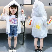 Cô gái mùa hè mới outwear kem chống nắng quần áo ngoài trời muỗi trong nhà điều hòa không khí áo sơ mi nữ bé 1-2-3-4 tuổi