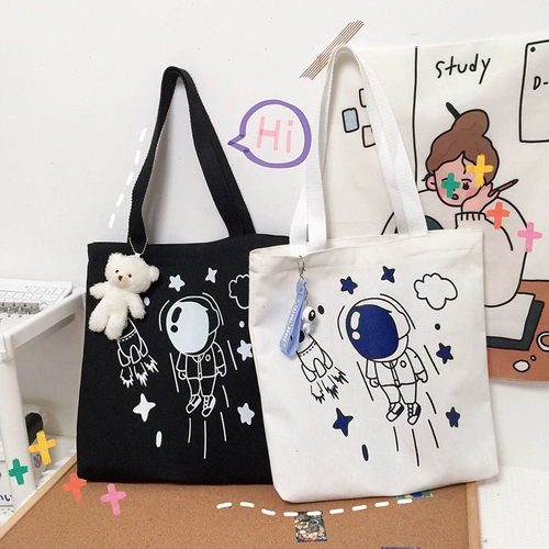 Шоппер, портативная льняная сумка, сумка на одно плечо, вместительный и большой тканевый мешок, коллекция 2022, подходит для студента