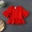 Áo sơ mi nữ mùa xuân 2018 áo khoác trẻ em Quần áo nước ngoài màu đỏ tay áo chuông trẻ em Áo thun dài tay cho bé - Áo thun shop bán đồ trẻ em