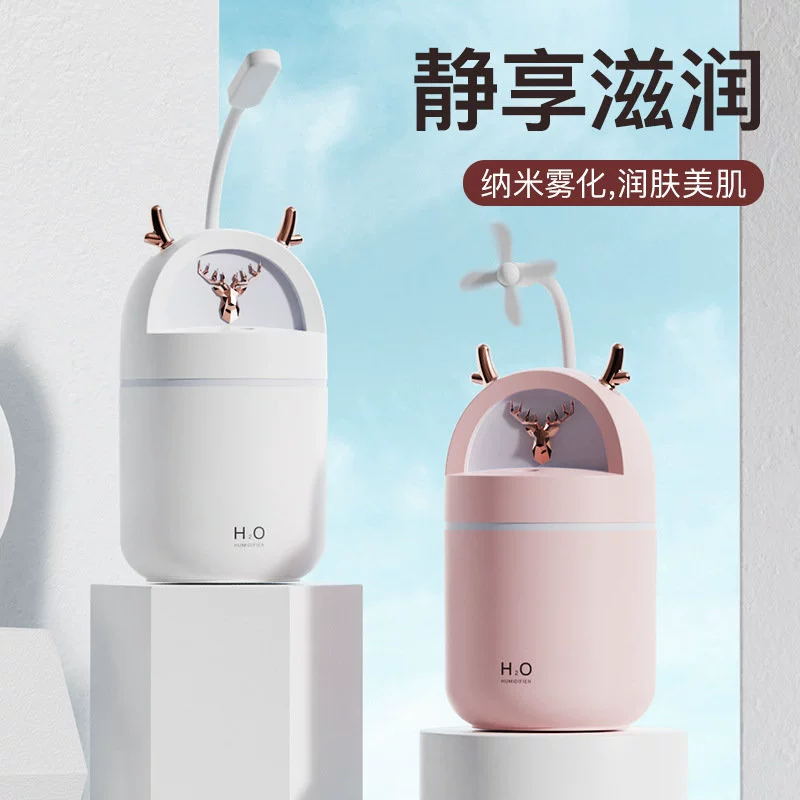 Yilu mới có cho bạn máy tạo ẩm usb dưỡng ẩm đa chức năng quạt phun sương đèn ngủ mini - Máy giữ ẩm