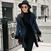 Áo len lông một chiếc áo khoác lông nữ 2017 mới mùa đông giảm béo thon dài phần áo khoác da nữ - Faux Fur