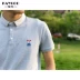 POLO áo sơ mi nam tay ngắn ve áo thêu hoa văn hình chữ U 2019 hè mới kinh doanh quần áo golf nam giản dị - Polo Polo