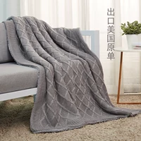 Cộng với giải phóng mặt bằng sinh thiết gai nhau chăn mặt cashmere chăn + Leisure chăn đan Bắc Âu chăn ngủ trưa chăn - Ném / Chăn mền nhung mỏng