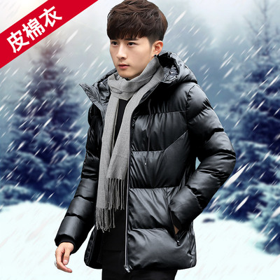 男士棉衣冬季2017新款韩版男装皮外套短款棉袄子加厚青年羽绒棉服