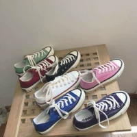 2018 mùa xuân mới 70 s giày vải nữ sinh viên Hàn Quốc phong cách Harajuku ulzzang1992 giày đen harbor giày giày sneaker nữ hot trend 2021