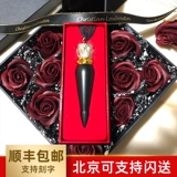 Черная трубка Кристиан Лубутин подлинный CL CL -помад