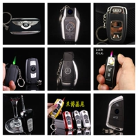 B tạo tác Bentley big Ben mô hình xe với vòng chìa khóa windproof inflatable nhẹ hơn xe keychain bật lửa hình súng