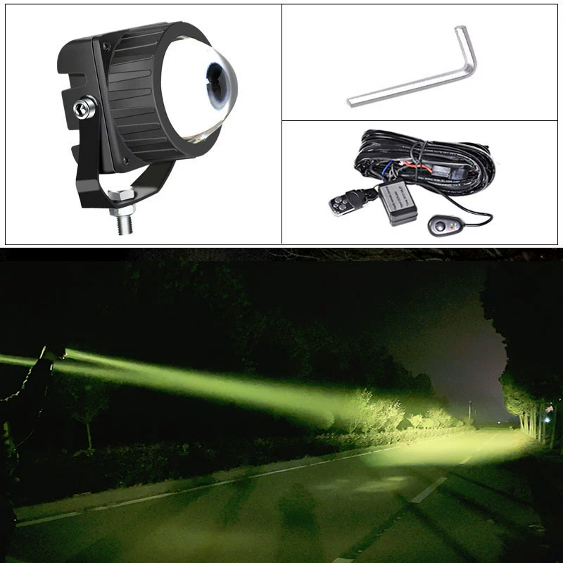 đèn led gầm ô tô Xe LED Spotlight Off -Road Xe laser High -beam Van Cars Mid -NET Light Sửa đổi thanh mặt trước Đèn sương mù Mobilizer Universal đèn gầm ô tô đèn xenon ô tô 