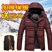 Người đàn ông mới của nam giới và phụ nữ thanh niên và bông ấm quần áo Hàn Quốc phiên bản của dày mùa đông quần áo giản dị áo khoác cha áo khoác
