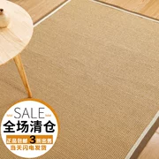 Tấm thảm vải lanh tùy chỉnh vải lanh dệt phòng khách bàn cà phê phòng ngủ Nhật Bản phòng trà thảm đay mat - Thảm