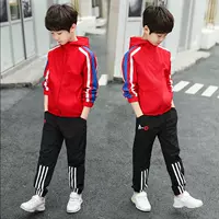 Quần áo bé trai mùa thu 2018 Quần áo trẻ em mới Phiên bản Hàn Quốc của quần áo thủy triều 10 nam 11 môn thể thao 12-15 trẻ lớn mùa thu 8 tuổi - Bộ đồ đồ bộ thun