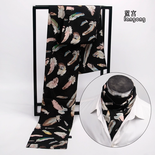 Двусторонний шейный платок в английском стиле, мужской шарф, в корейском стиле