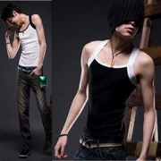 Mùa hè mới cá tính vest thời trang nam dây thun vải cotton vest nam giản dị Quần áo nam mỏng - Áo vest cotton