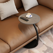 Sofa phiến đá sang trọng nhẹ kiểu Bắc Âu với các góc bo tròn và bàn cà phê nhỏ di động hình chữ C với phong cách tối giản hiện đại bàn trà kính cường lực bàn uống trà đạo