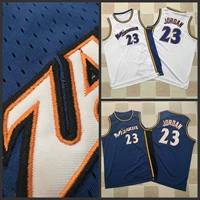 Bull NBA Wizards 23th White Blue Lưới Phiên bản thêu Quần áo bóng rổ hỗ trợ một thế hệ tóc - Thể thao sau quần chạy bộ nam lining