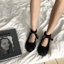 Xu Liumang mùa hè ins dark nghệ thuật mềm chị Nhật Bản Harajuku giày đơn giày vải giày ballet giày phẳng phụ nữ giầy puma nữ