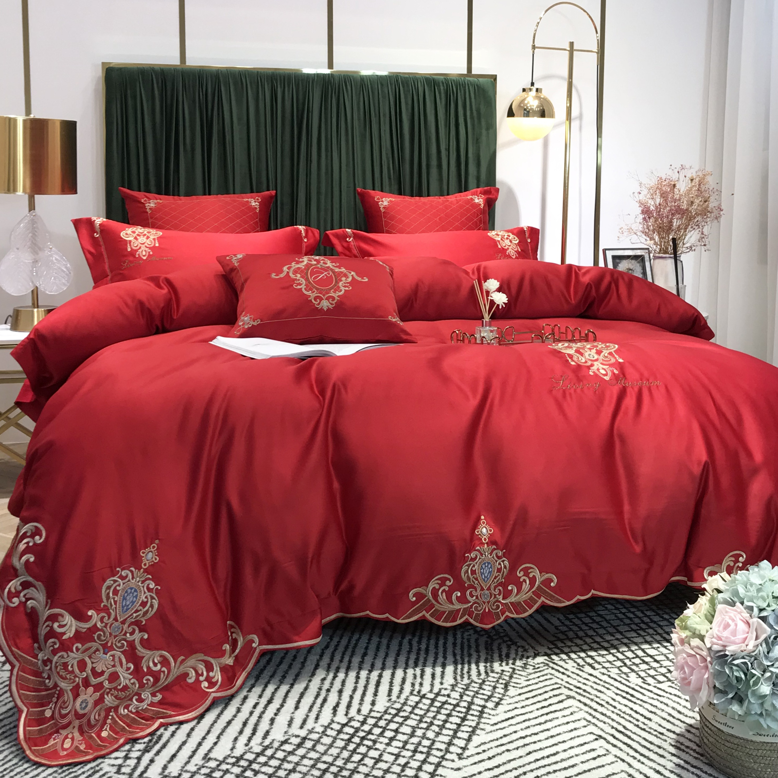 红色床装饰装修素材免费下载(图片编号:1076210)-六图网