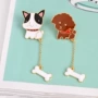 Nhật Bản dễ thương con chó con phim hoạt hình trâm nữ huy hiệu huy hiệu áo len áo len pin khóa pin phụ kiện cổ áo - Trâm cài ghim cài áo vest nam Chanel