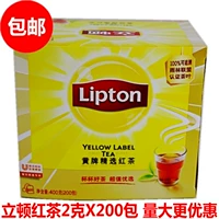 Липтон желтый выбор карты черный чай Liton Black Tea Bag 400G200 Чайный пакет Sri Lanka Сумка пузырьковая чайная пакет