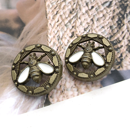 8. Stylefemale Windbreaker Outside sweater decorate button parts Metal overcoat button square circular latest fashion decorative pattern Button Versatile