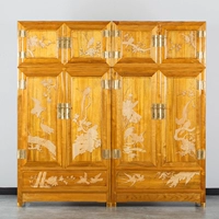 Золотой шелк мебель Nanmu зарегистрированный классический шкаф Xiaoye Nan Ding четыре ворота -гванг сплошной деревян