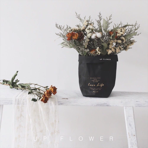 Вставки кожаные бумажные пакеты сухой цветок декоративный цветок