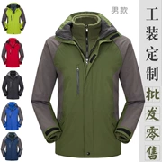 Tùy chỉnh in áo khoác nam quân đội màu xanh lá cây thể thao ngoài trời quần áo làm việc đặt hàng nhà máy - Quần áo ngoài trời