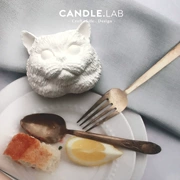 CANDLE.LAB | Anh mèo ngắn lông ngắn xinh đẹp Anh tự làm thạch cao thạch cao rải đá làm bằng tay silicone khuôn 25