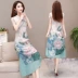 Đầm Hanfu chỉnh sửa 2019 hè mới phong cách Trung Quốc voan nhỏ họa tiết hoa mẹ retro - Sản phẩm HOT đầm maxi Sản phẩm HOT