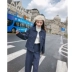 Thời trang áo hai dây cashmere hai mặt ngắn nữ phiên bản Hàn Quốc 2018 mới mùa thu và quần len ống rộng mùa đông áo khoác nhẹ nữ Áo len lót đôi
