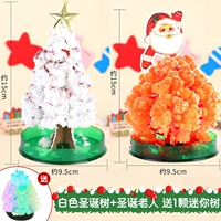 Белая рождественская елка+Санта -Клаус