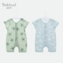 Oakbud Oak Bud Quần áo sơ sinh cho bé Quần áo ngắn tay mùa hè Nam và nữ Bé sơ sinh Cotton One Piece Thin - Áo liền quần đồ bơi bé trai