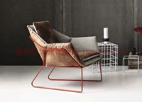 Thiết kế nội thất vải Bắc Âu rèn sắt MỚI YORK ARMCHAIR văn phòng bán hàng mô hình phòng phòng ghế - Đồ nội thất thiết kế sô pha gỗ