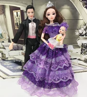 Cậu bé xinh xắn 12 món quà chung đồ chơi trẻ em Barbie cặp vợ chồng váy tiểu học dễ thương - Búp bê / Phụ kiện bup bê chi bi