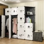 Cho thuê nhà nhựa tủ quần áo khung thép kết hợp kết hợp tủ quần áo sinh viên đại học Châu Âu lắp ráp phim ma thuật phân loại mua tủ quần áo