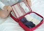 Hàn quốc phiên bản của túi xách du lịch lưu trữ túi quần áo hoàn thiện túi xe đẩy hàng hộp túi du lịch túi lưu trữ du lịch nam giới và phụ nữ vali màu hồng